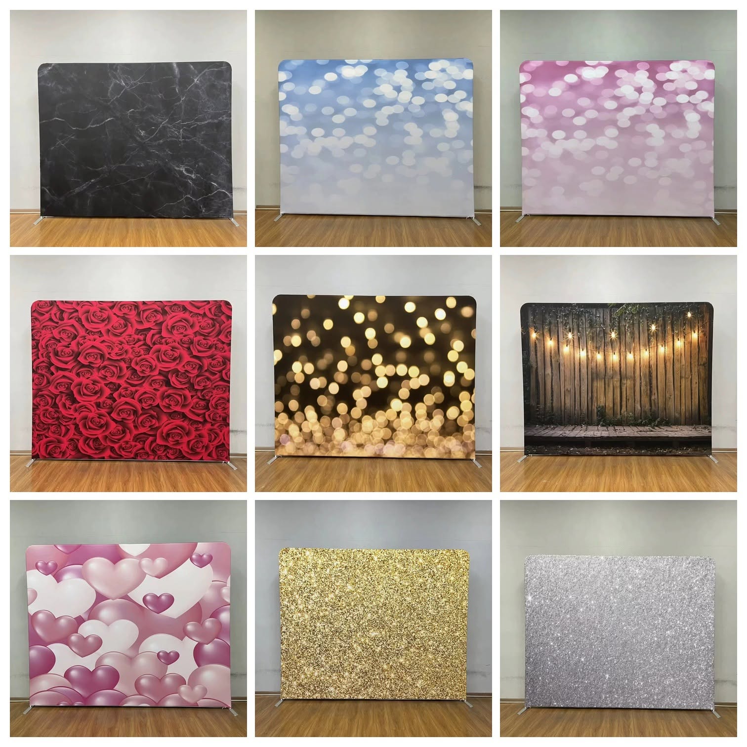 Easy Booths DMV photo booth backdrop options